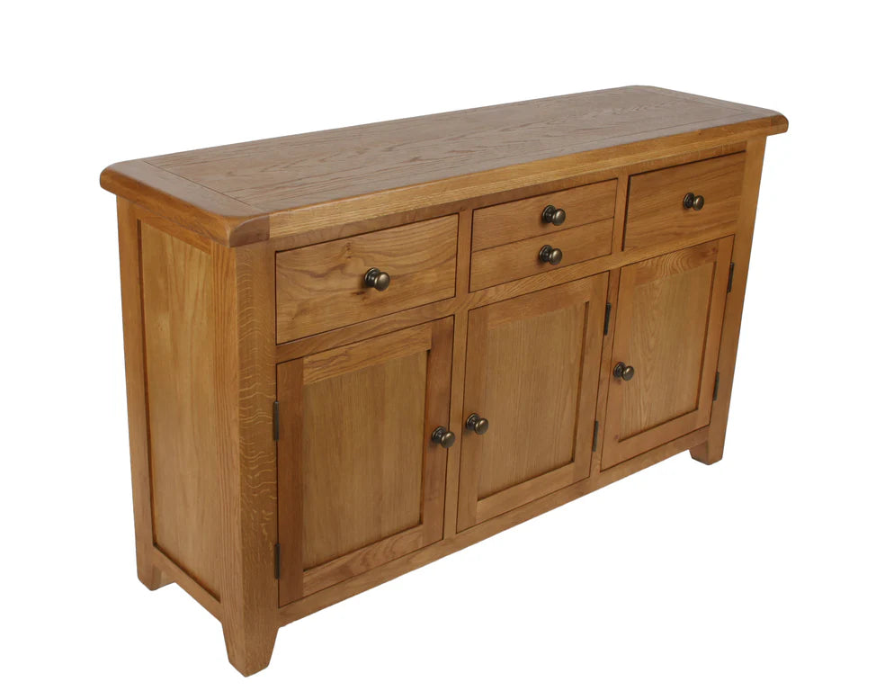 Torino Real Hardwood Oak Large Sideboard