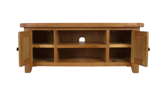 Torino Large Real Hardwood Oak TV Unit