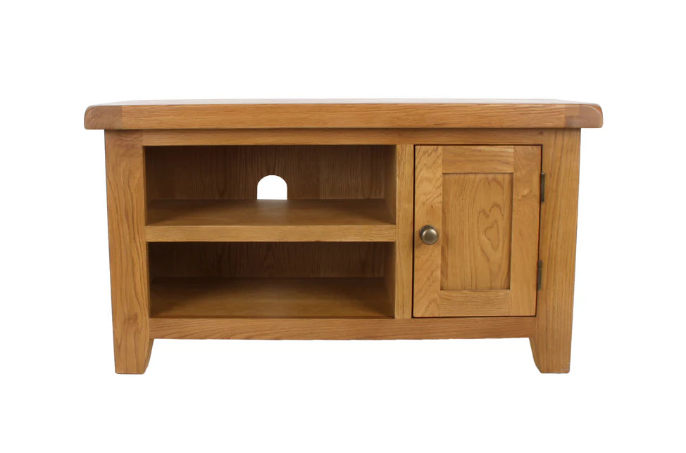 Torino Small Real Hardwood Oak TV Unit