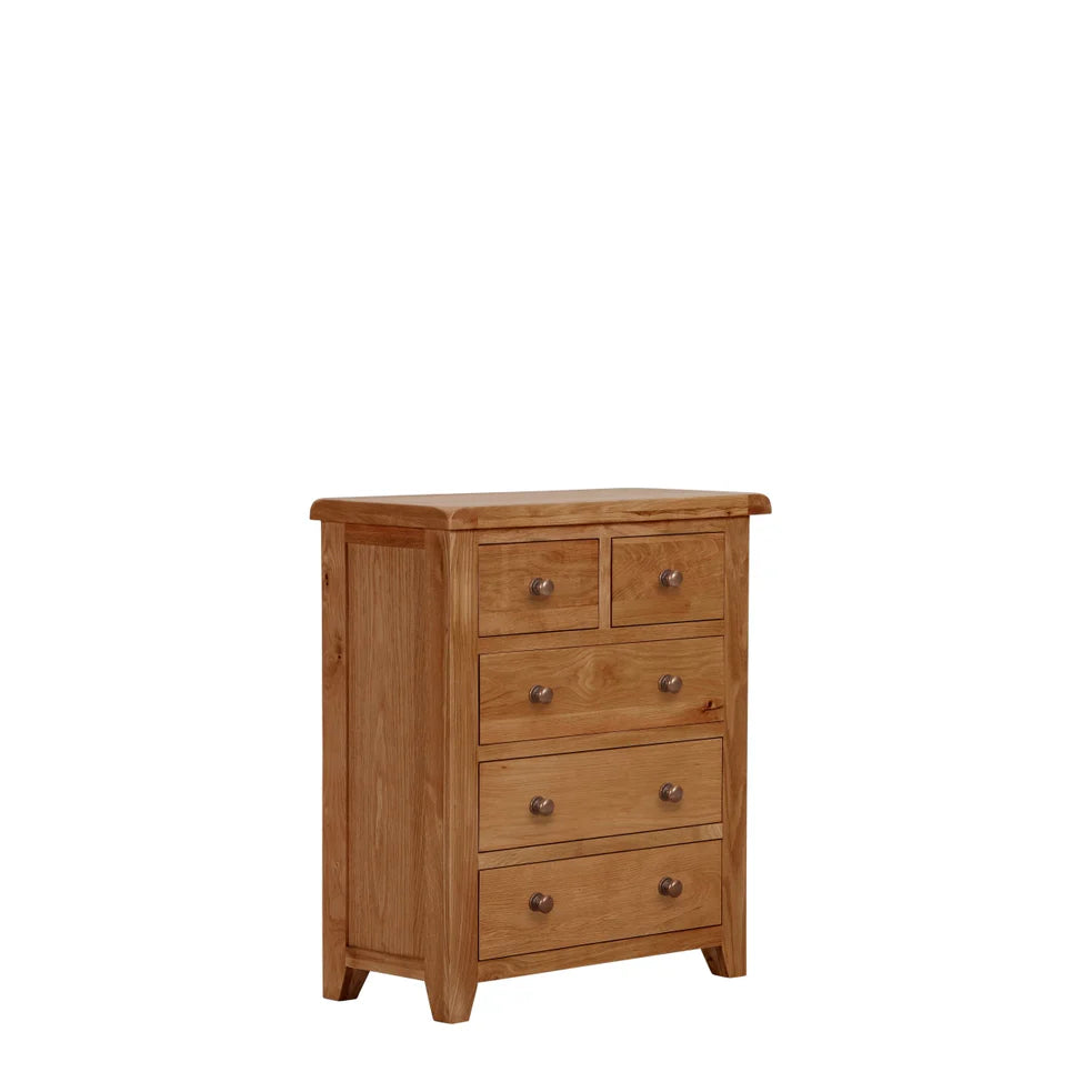 Torino Real Hardwood Oak 2+3 Drawer Chest