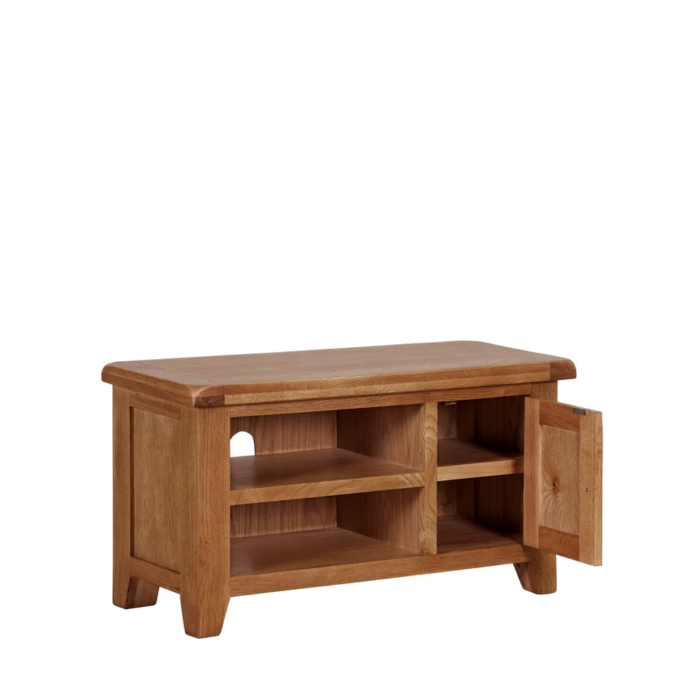 Torino Small Real Hardwood Oak TV Unit