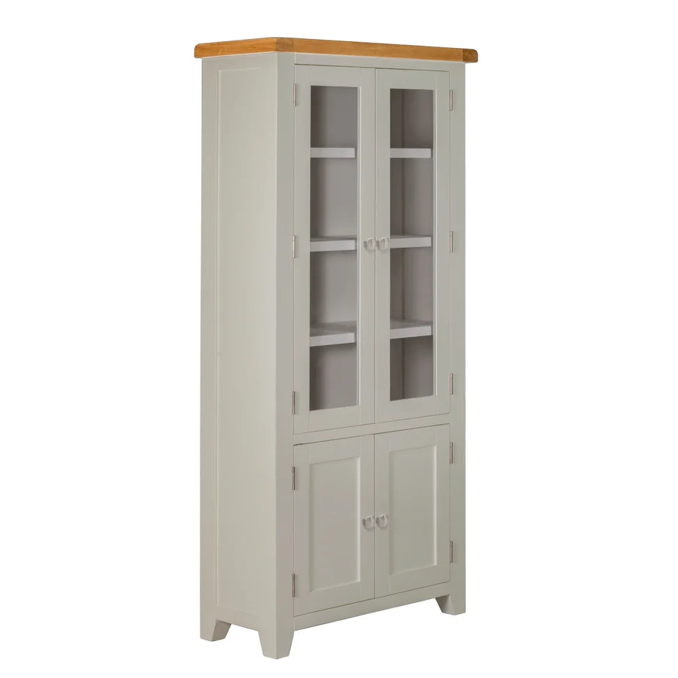 Lucca Real Hardwood Oak Display Cabinet