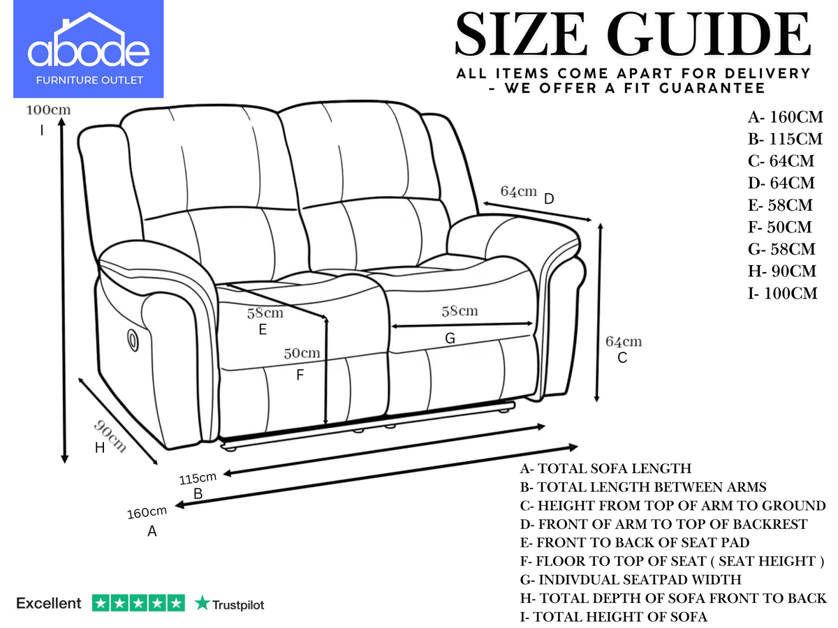 GALAXY Grey Plush Velour Velvet 2 Seater Electric Reclining Sofa With USB Charging Ports