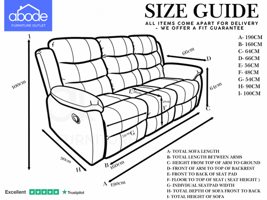Lando Recliner Black Leather 3 + 1 Seater Sofa Set