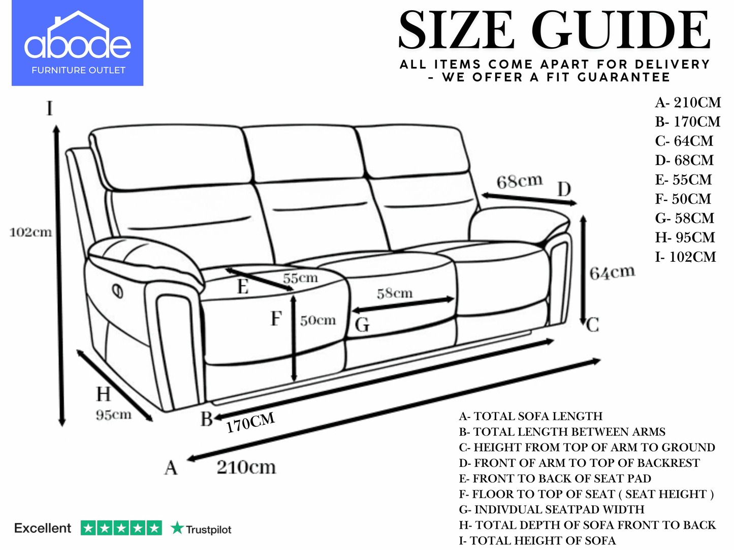 Donald Ivory Cream Leather Electric / Power Reclining 3 Seater Sofa With USB Charging Ports & Drop Down Tray Table