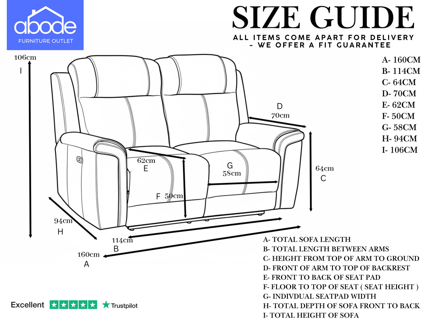 Charles Electric / Power Reclining Charcoal Grey Resilience Fabric Sofa Range | Power Headrests | USB Charging & Drinks Tray Table Plus High Seating & Backrest Position | Couch