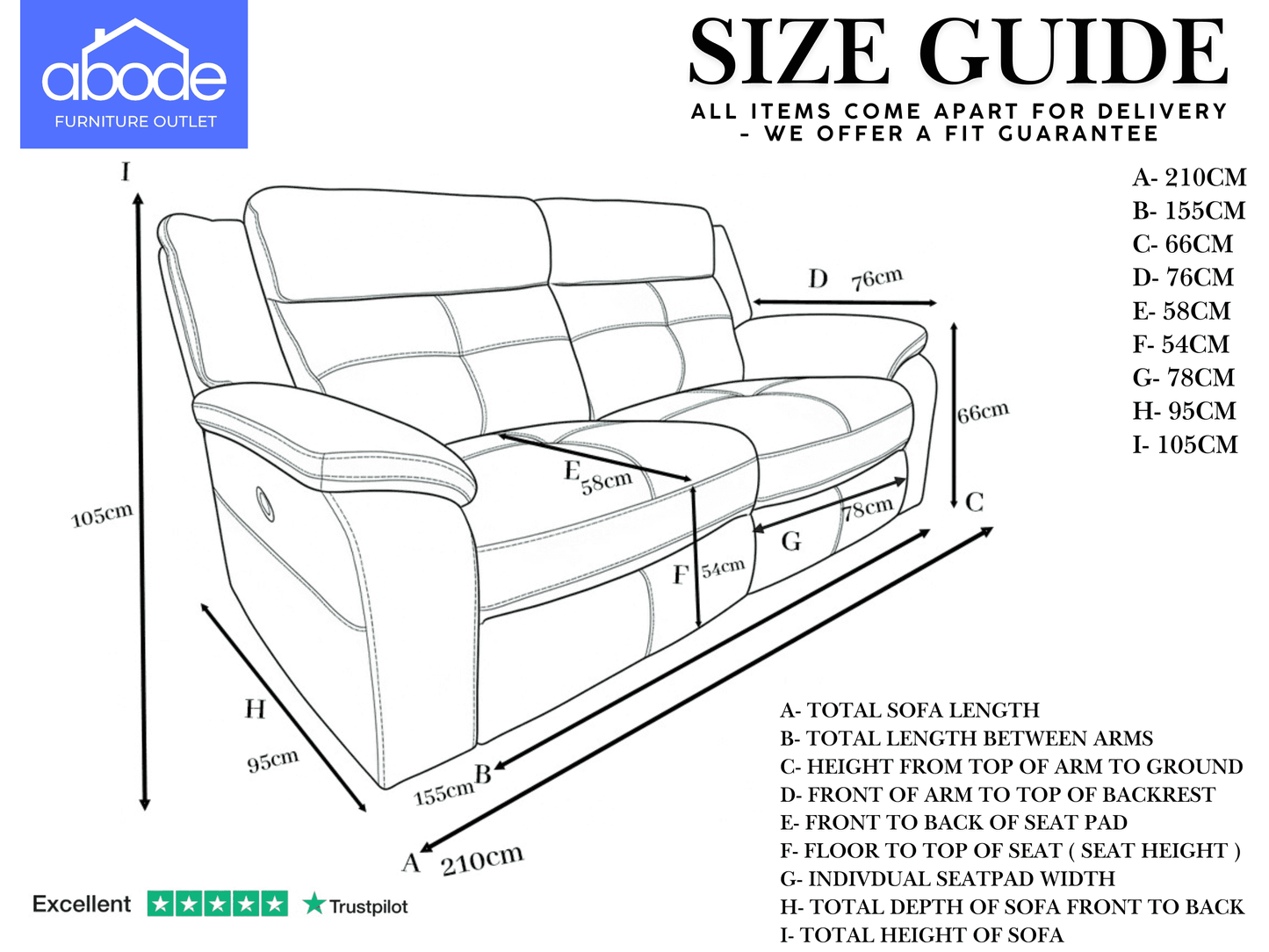 Portebello Electric Recliner Grey Fabric 3 Seater Sofa Wide Seat Model