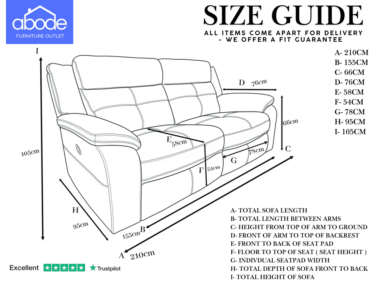 Portebello Electric Recliner Grey Fabric 3 Seater Sofa Wide Seat Model
