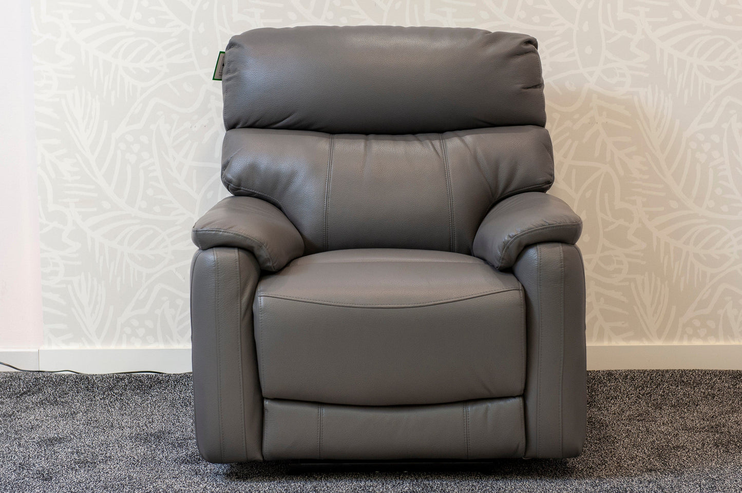 DFS Grey MILANO Leather Electric Reclining 2 + 1 + 1 Seater Sofa Suite Set + USB Ports