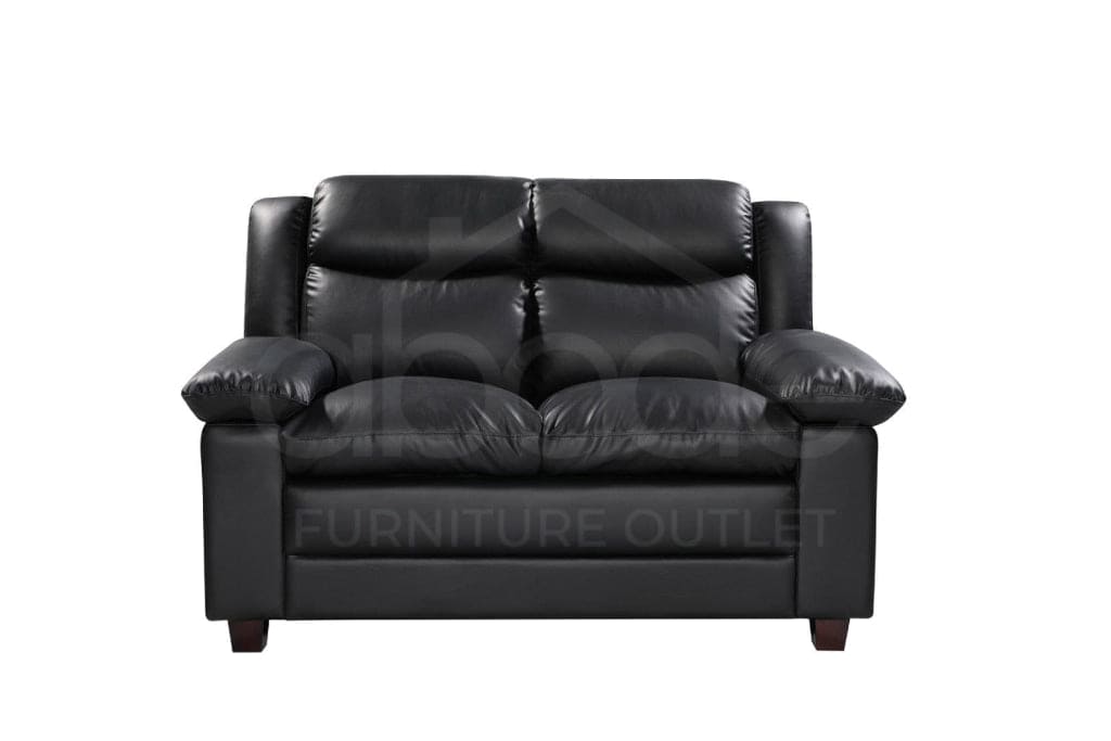 Arthur Black Leather 2 Seater Sofa Sofas