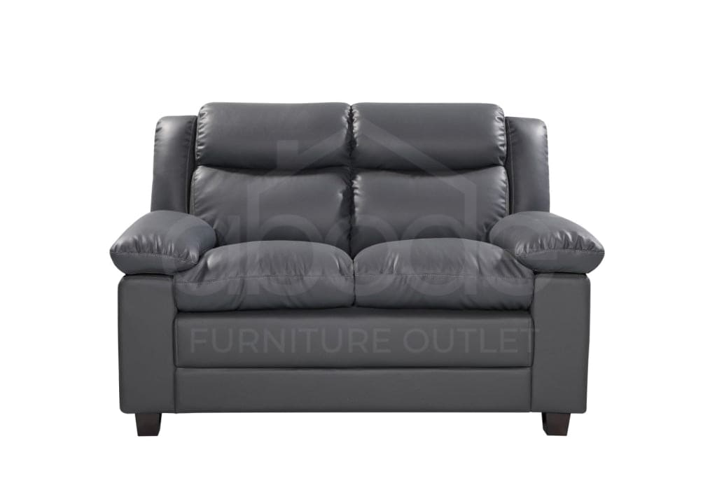 Arthur Grey Leather 2 Seater Sofa Sofas