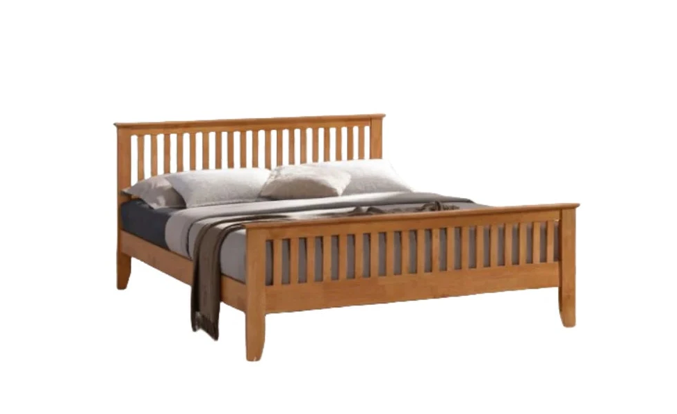 Torino 5'ft Double Real Hardwood Oak Bed Frame