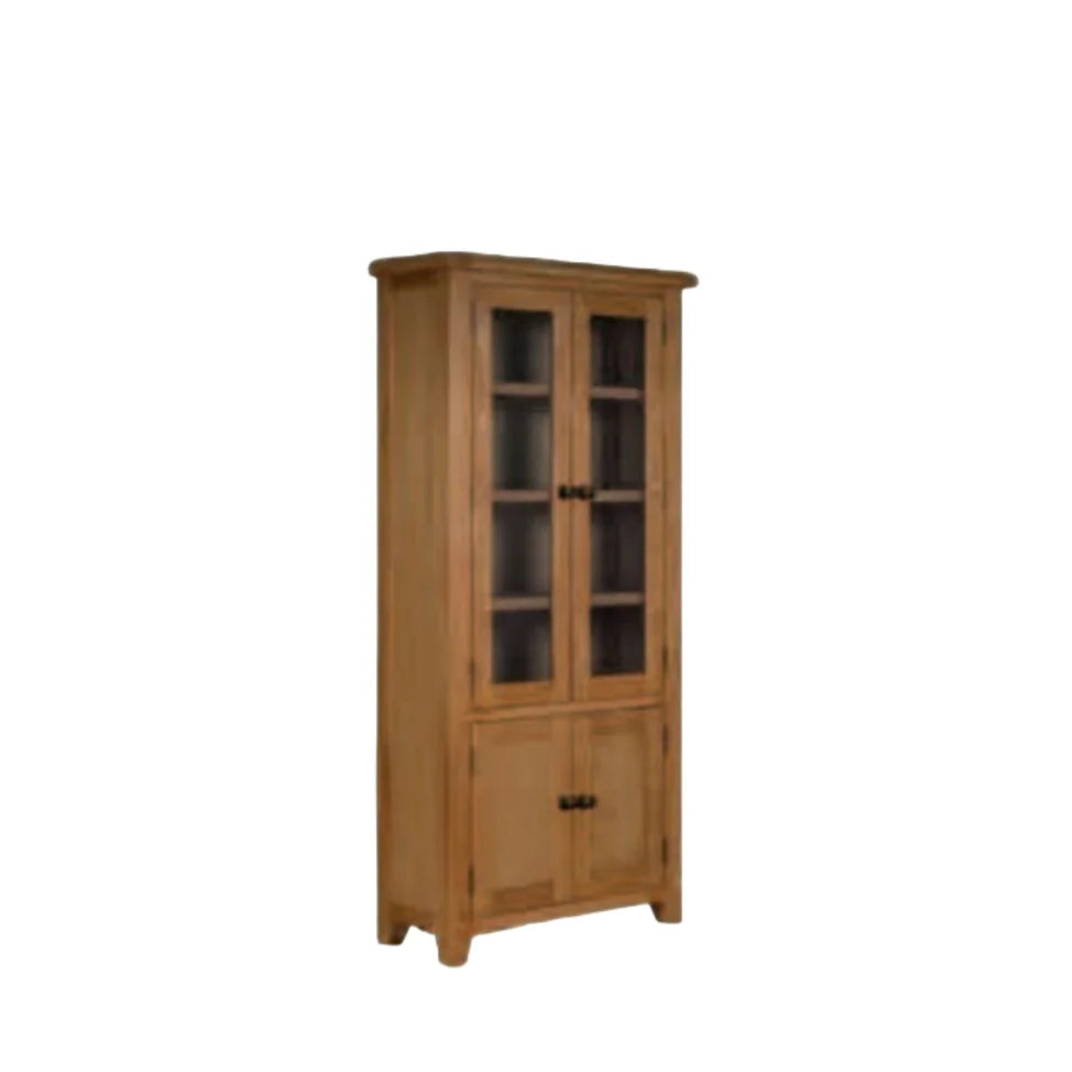 Torino Real Hardwood Oak Display Cabinet