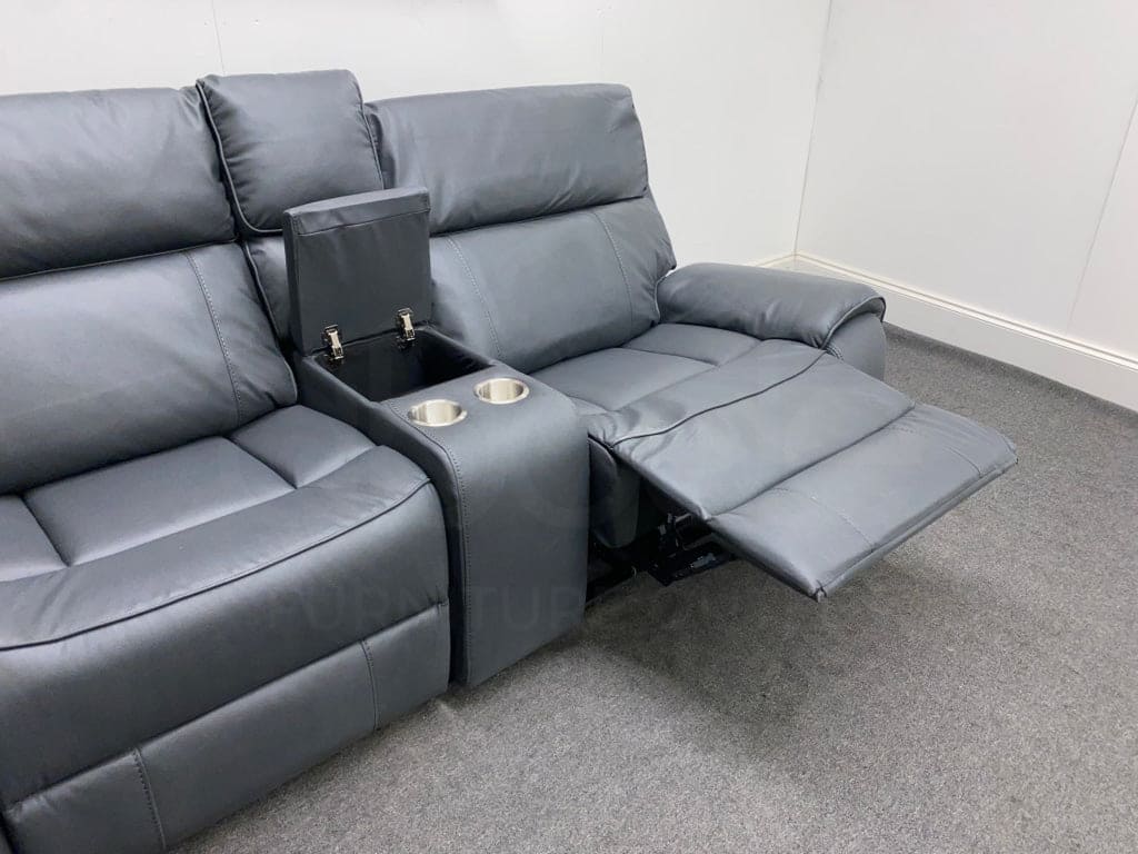Electric Recliner Grey Fabric Lhf Corner Sofa Sofas