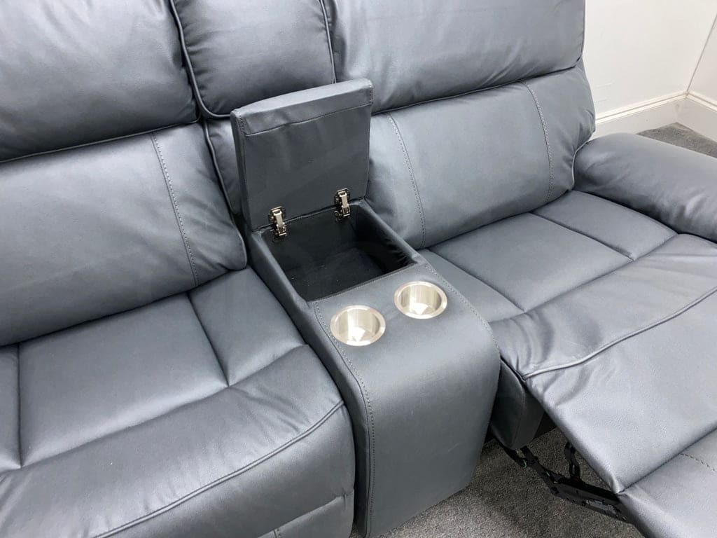 Electric Recliner Grey Fabric Lhf Corner Sofa Sofas