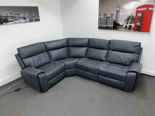 Electric Recliner Grey Fabric Lhf Corner Sofa Without Console Sofas