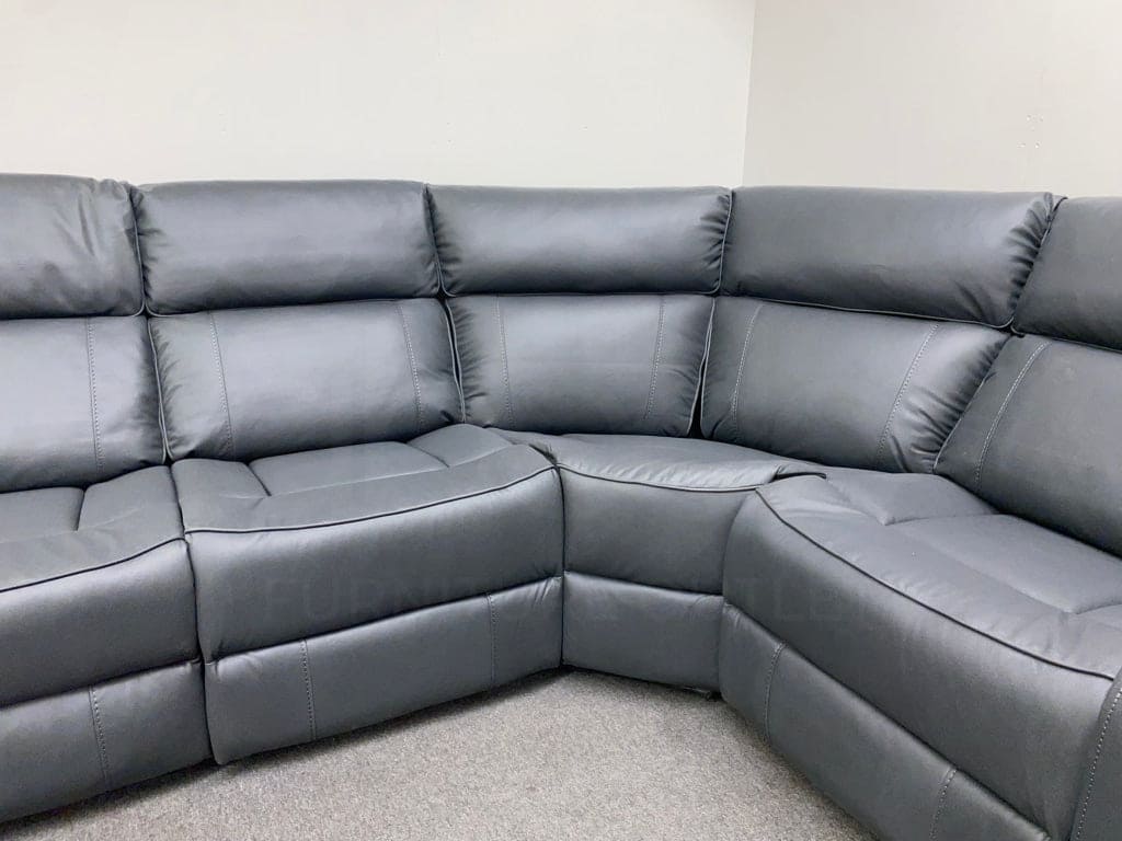 Electric Recliner Grey Fabric Rhf Corner Sofa Sofas