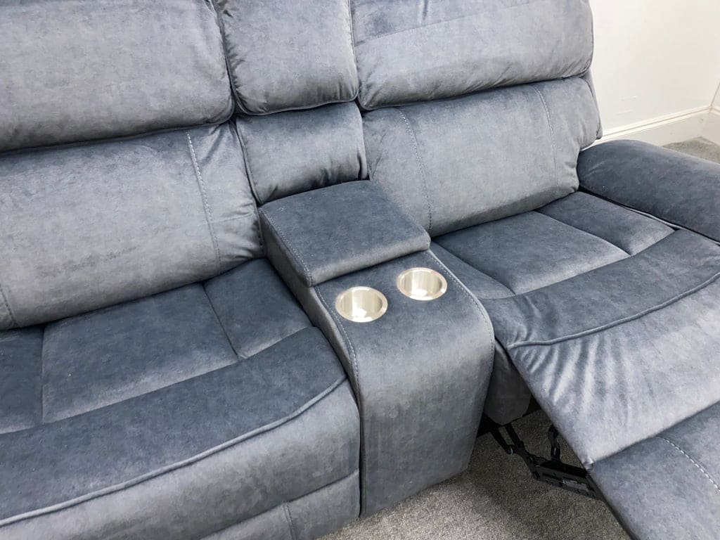 Electric Recliner Grey Velvet Lhf Corner Sofa Sofas