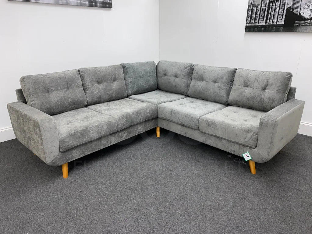 Harlow Grey Fabric Corner Sofa Sofas