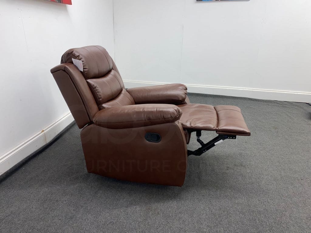 Landos Recliner Brown Leather Armchair Sofas