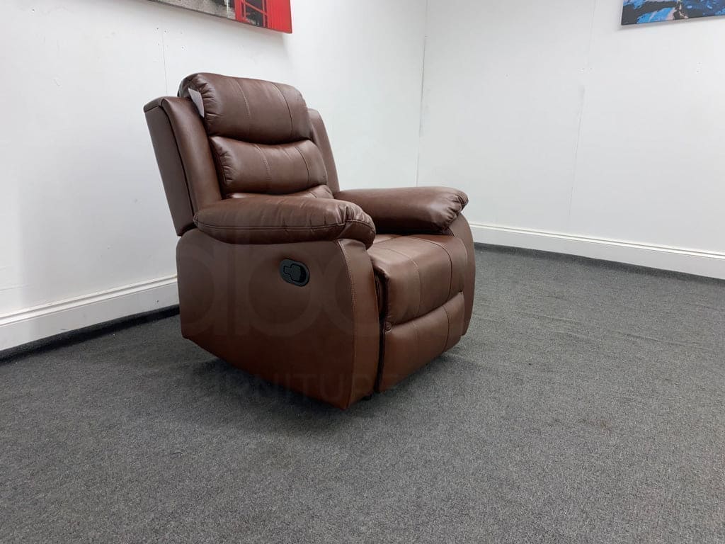 Landos Recliner Brown Leather Armchair Sofas
