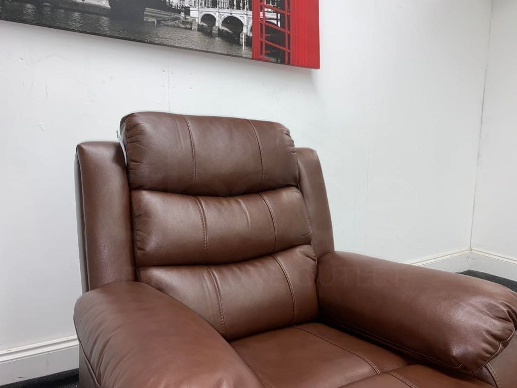Landos Recliner Brown Leather Armchair Sofas