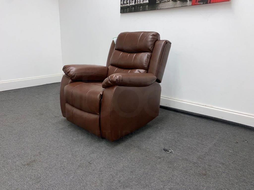 Landos Recliner Brown Leather Armchair Sofas