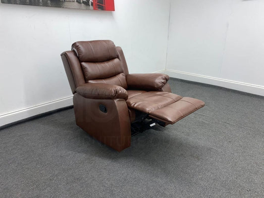 Landos Recliner Brown Leather Armchair Sofas