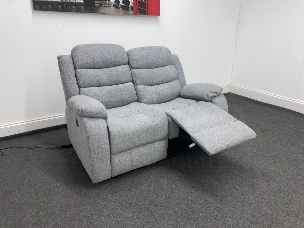 Lawson Grey Fabric 2 Seater Electric / Power Recliner Sofa