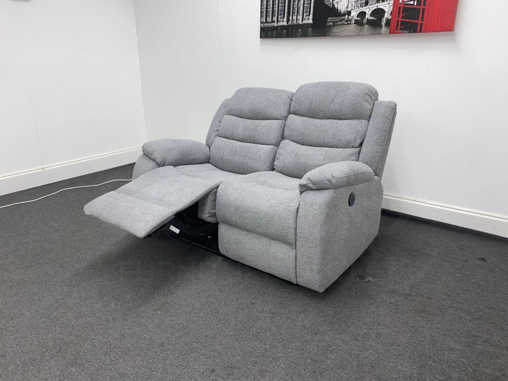 Lawson Grey Fabric 2 Seater Electric / Power Recliner Sofa