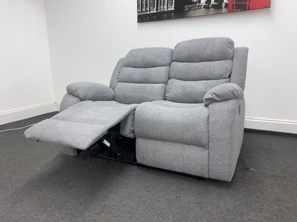 Lawson Grey Fabric 2 Seater Electric / Power Recliner Sofa