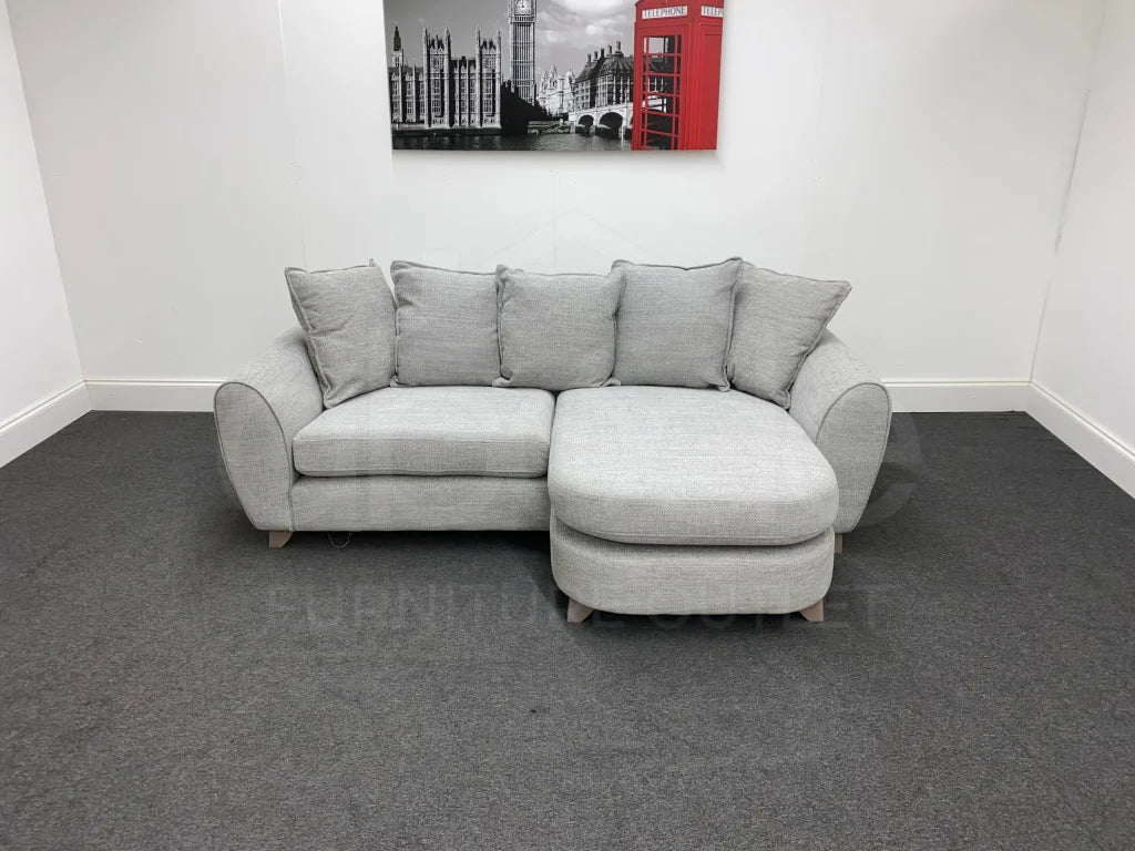 Lillie Grey Fabric Reversible Chaise/Corner Sofa Sofas