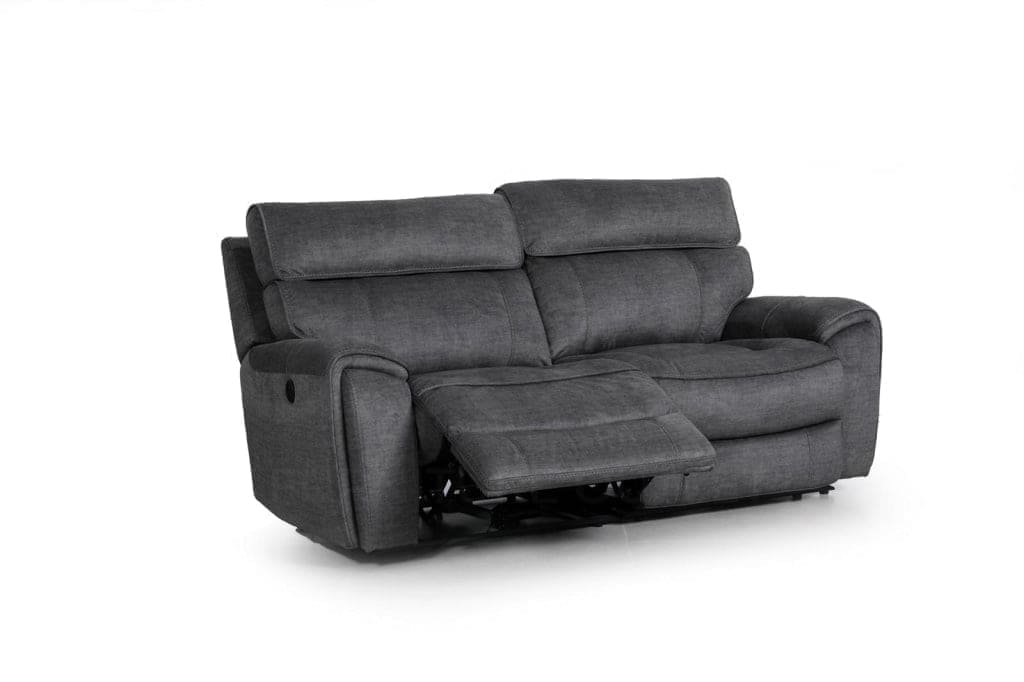 Limited Time Offer! Portebello Electric Recliner Grey Fabric 3 + 2 Seater Sofa Set 3 Only Sofas
