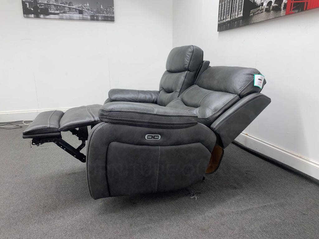 Limited Time Offer! New Vinson Express Smart Tech 2 Seater Fabric Power Recliner Sofa Sofas