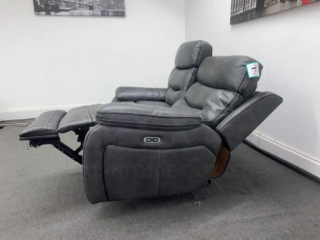 Limited Time Offer! New Vinson Express Smart Tech 2 Seater Fabric Power Recliner Sofa Sofas
