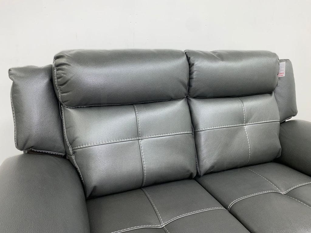 Limited Time Offer! Parker Electric Recliner Grey Leather 3 + 2 Seater Sofa Set Sofas
