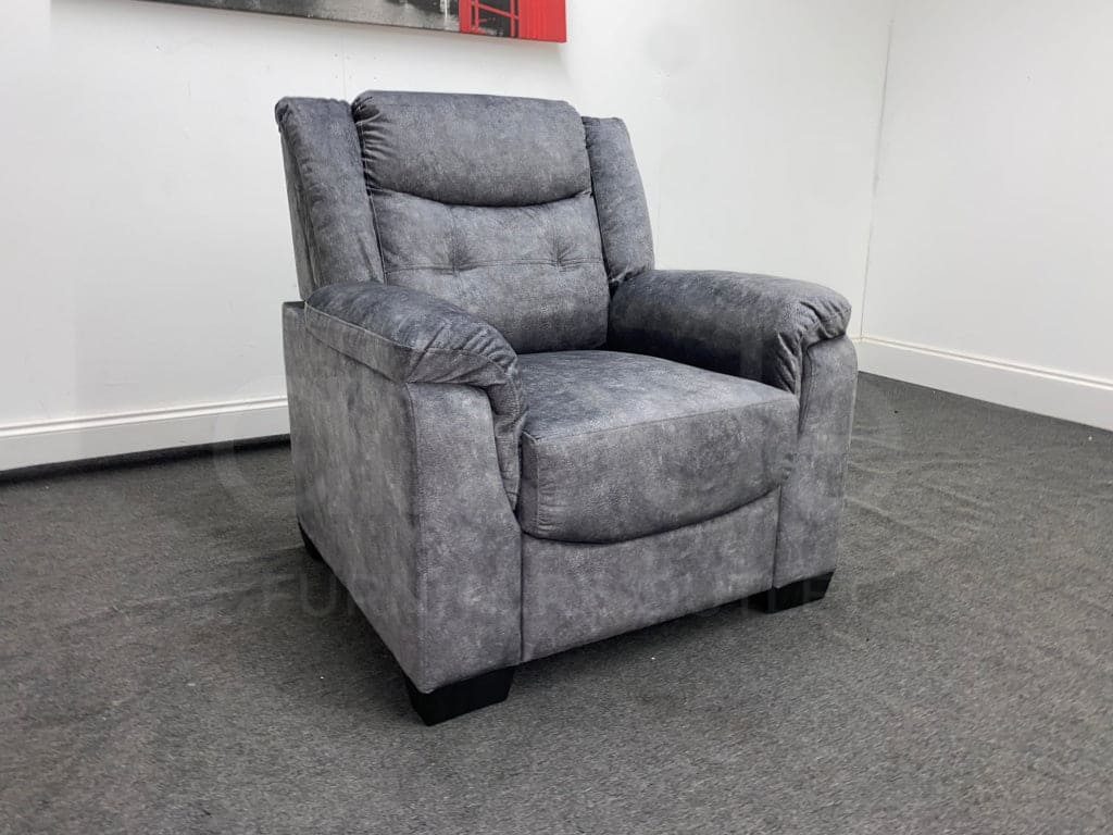 Limited Time Offer! York Grey Fabric Armchair Sofas