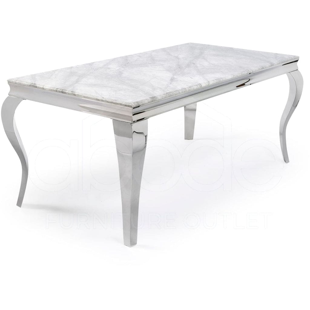 Luann 1.5M Grey Marble Dining Table Dining Table