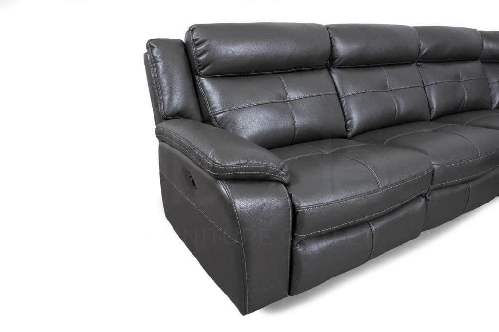 Parker Electric Recliner Grey Leather Rhf Corner Sofa Sofas
