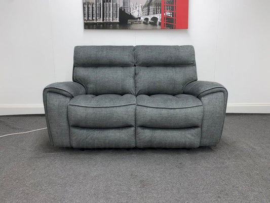 Portebello Electric Recliner Grey Fabric 2 Seater Sofa Sofas