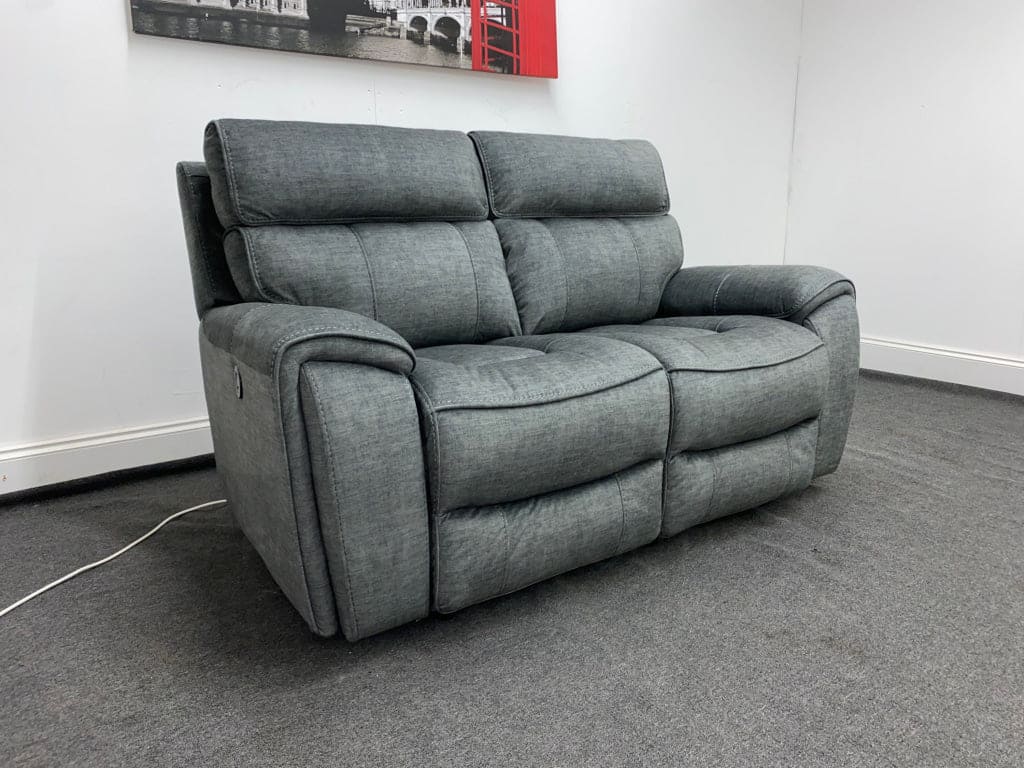 Portebello Electric Recliner Grey Fabric Seater Sofa – Abode