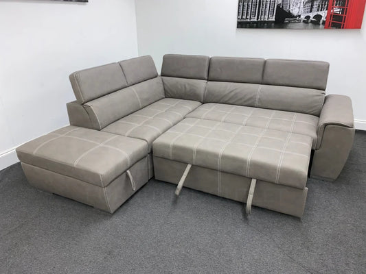 Sophia Fabric Lhf Corner Sofa Bed With Storage Footstool Sofas