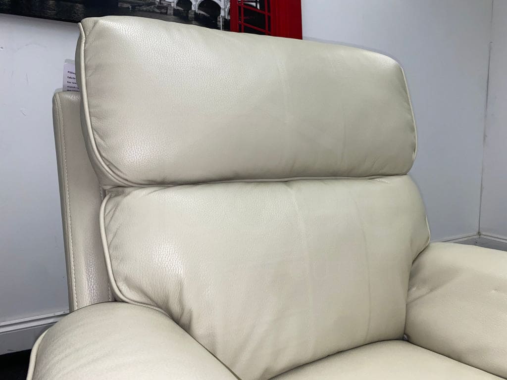 Supreme Power Recliner Cream Leather Armchair Sofa Sofas
