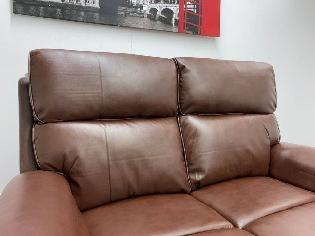 Supreme Power Recliner Brown Leather 2 Seater Sofa Sofas