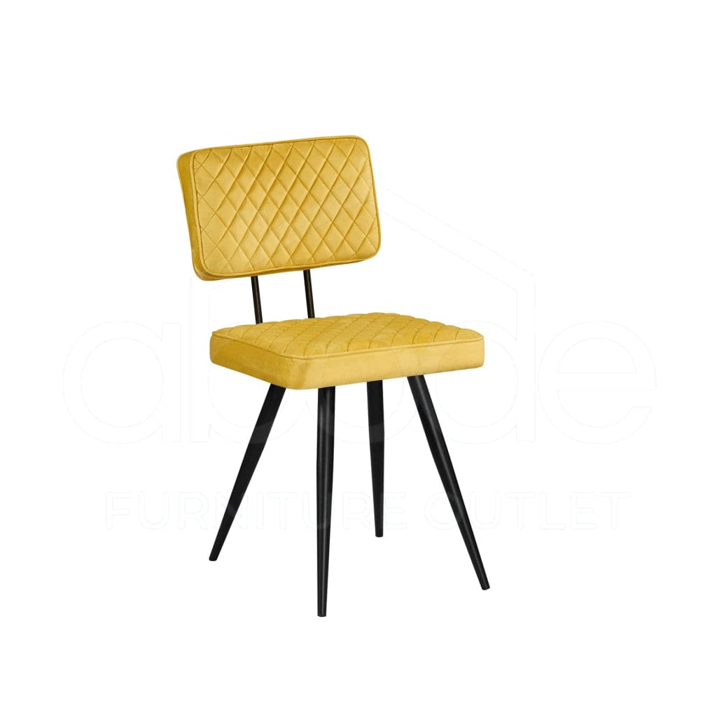 Tyrell Yellow Velvet Dining Chair Dining Chair