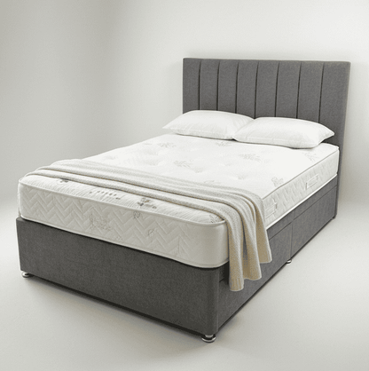 “ Aloe Care “ Firm  1000 Pocket Sprung Mattress & Divan Bed Package With 2 Draws | Available in 3ft Single, 4'6ft Double or 5ft King