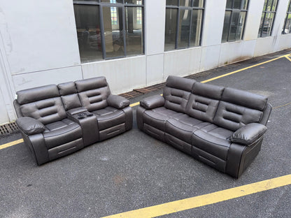 (Pre Order Promo Deal!) Chelsea Dark Grey, Light Grey, Or Brown Easy Clean Suede Fabric Cinema Sofa Set | 3 Seater + 2 Seater + Armchair or 3+2 | Online Only