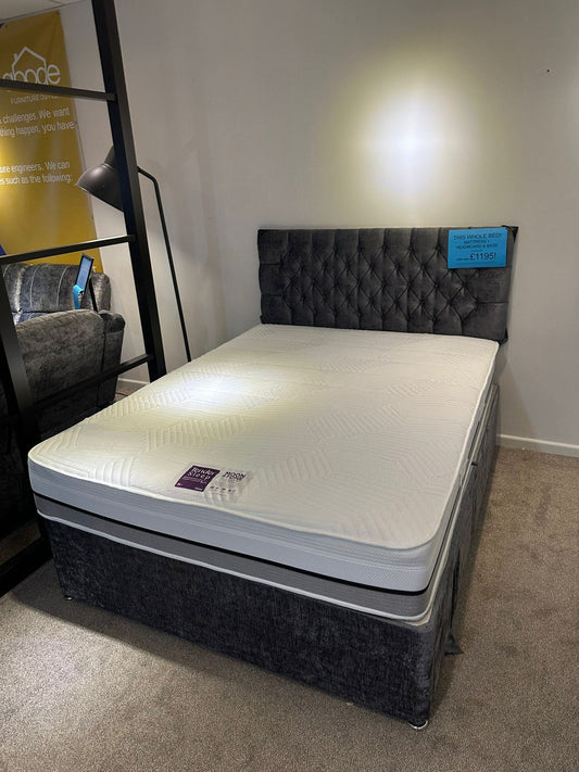 This Whole Bed -  “ Moon Stone “ Extra Firm  1000 Pocket Sprung Mattress & Divan Bed Package With 2 Draws | Available In 3ft Single, 4'6ft Double or 5ft King