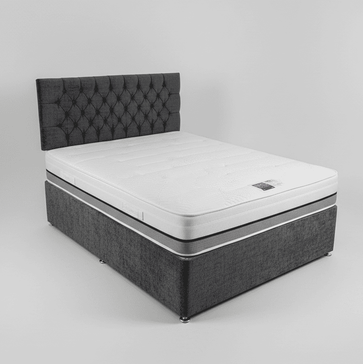 “ Moon Rock “ Extra Firm  1000 Pocket Sprung Mattress & Divan Bed Package With 2 Draws | Available In 3ft Single, 4'6ft Double or 5ft King