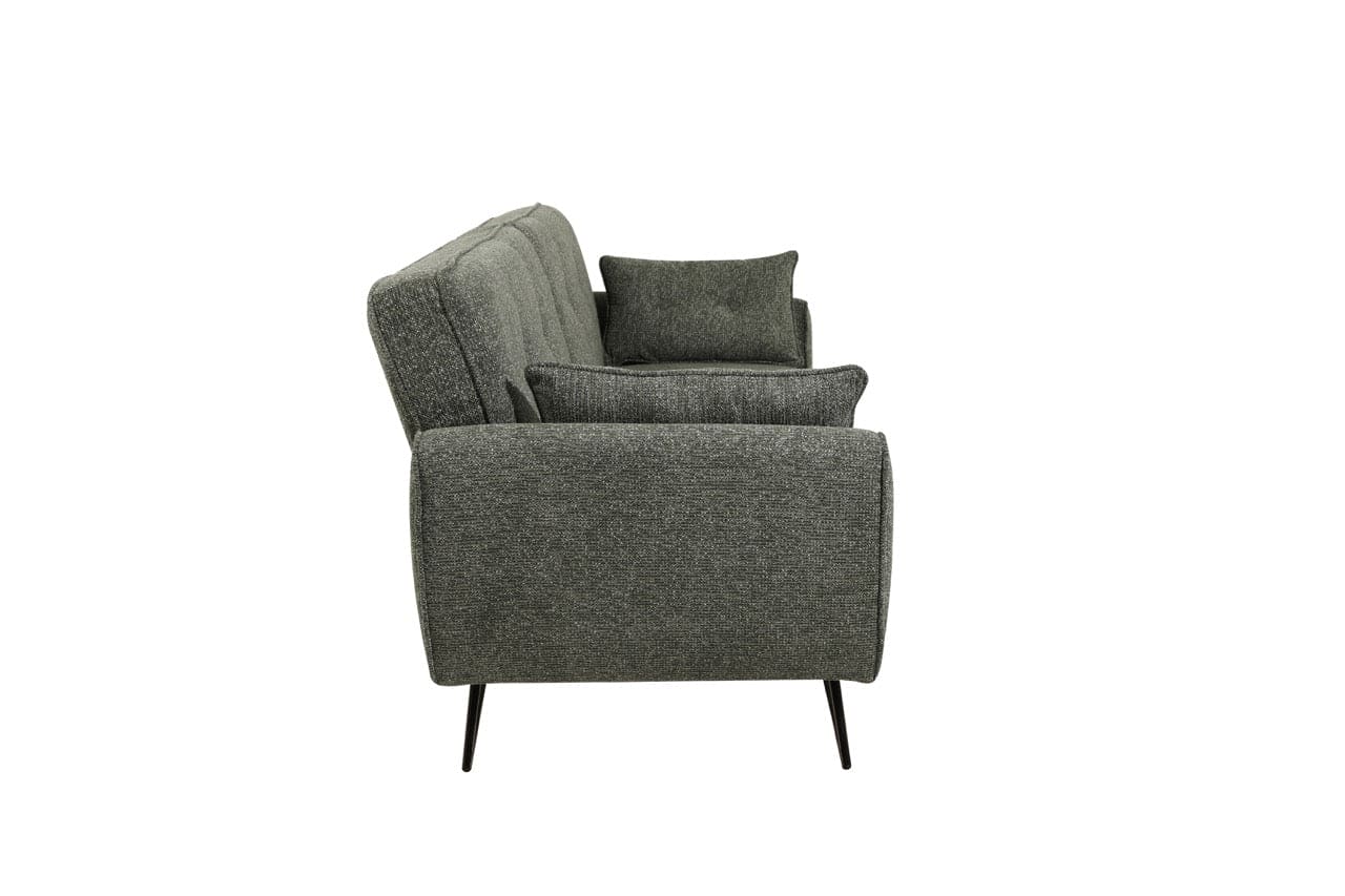 Athens Green Fabric 3 Seater Sofa Bed With Click-Clack Design